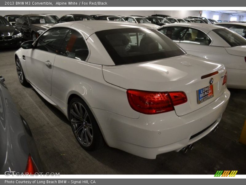 Alpine White / Fox Red/Black 2013 BMW M3 Convertible