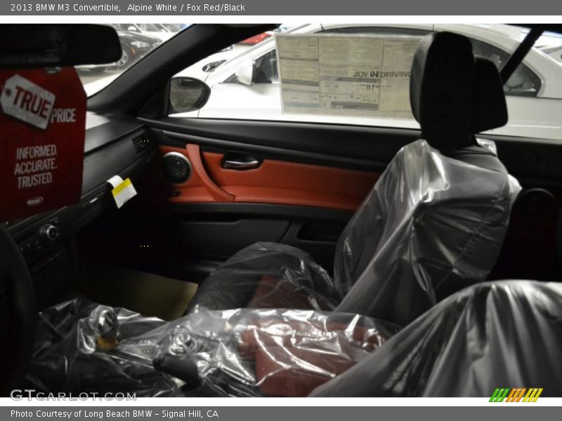 Alpine White / Fox Red/Black 2013 BMW M3 Convertible