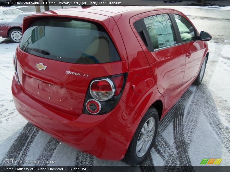 Victory Red / Jet Black/Dark Titanium 2013 Chevrolet Sonic LT Hatch