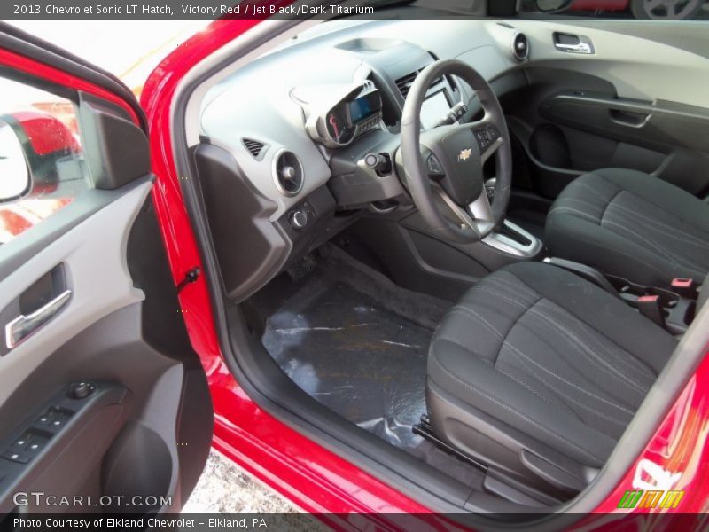 Victory Red / Jet Black/Dark Titanium 2013 Chevrolet Sonic LT Hatch