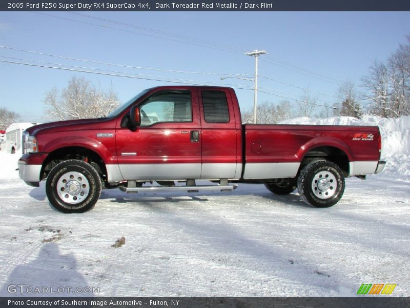 Dark Toreador Red Metallic / Dark Flint 2005 Ford F250 Super Duty FX4 SuperCab 4x4