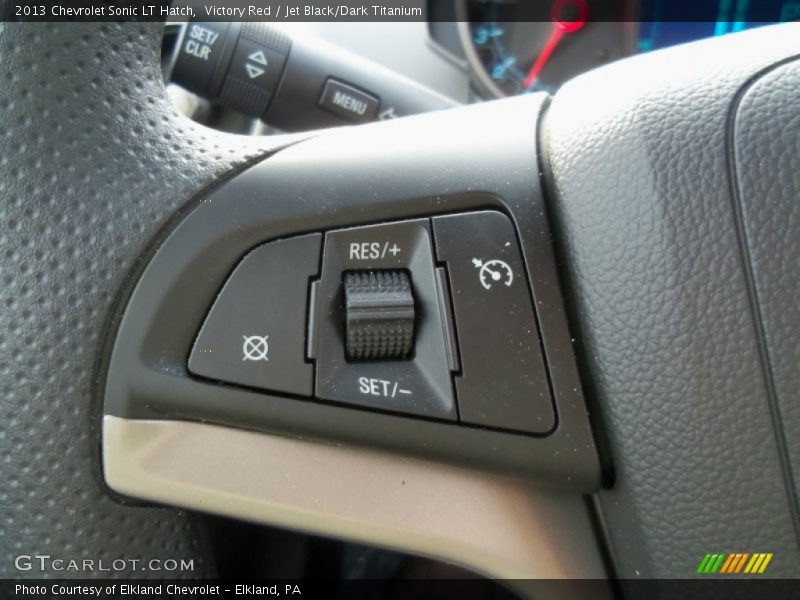 Victory Red / Jet Black/Dark Titanium 2013 Chevrolet Sonic LT Hatch