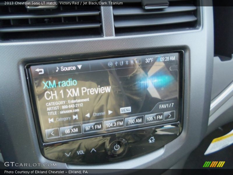 Victory Red / Jet Black/Dark Titanium 2013 Chevrolet Sonic LT Hatch