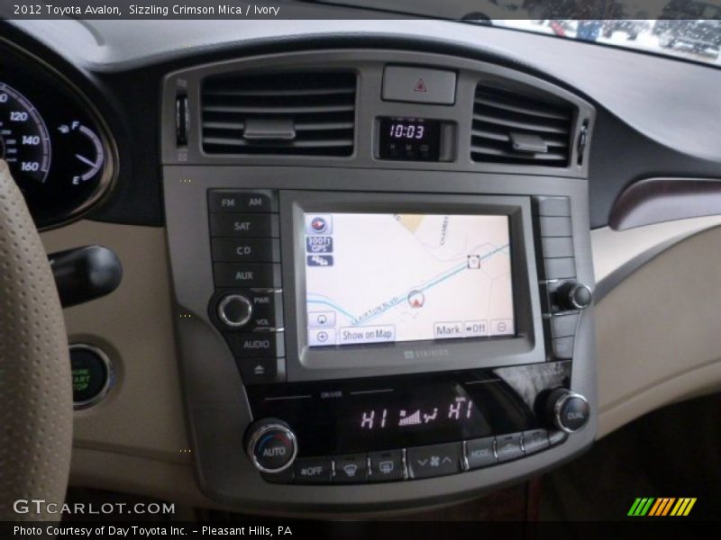 Controls of 2012 Avalon 