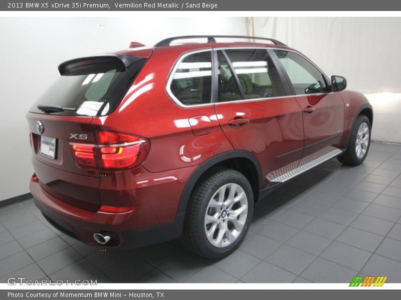 Vermilion Red Metallic / Sand Beige 2013 BMW X5 xDrive 35i Premium