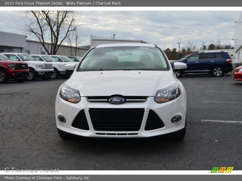 White Platinum / Charcoal Black 2013 Ford Focus Titanium Sedan