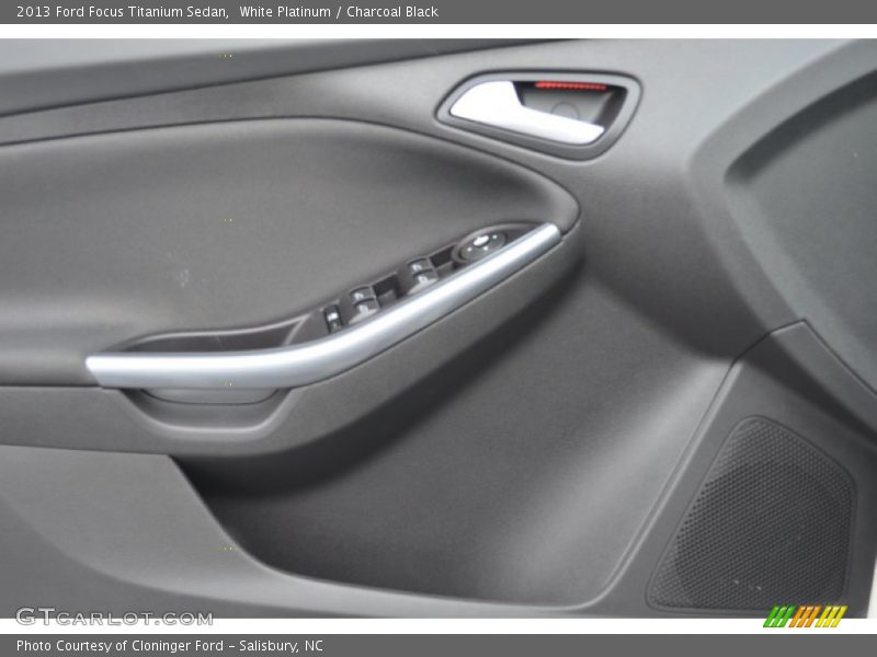 White Platinum / Charcoal Black 2013 Ford Focus Titanium Sedan
