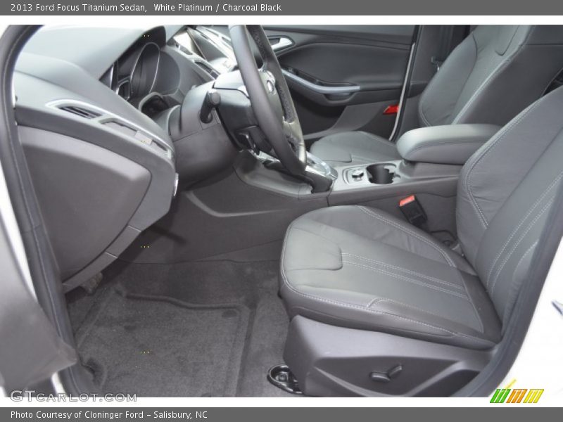 White Platinum / Charcoal Black 2013 Ford Focus Titanium Sedan