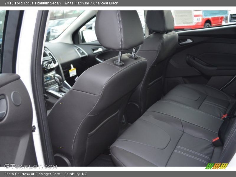 White Platinum / Charcoal Black 2013 Ford Focus Titanium Sedan