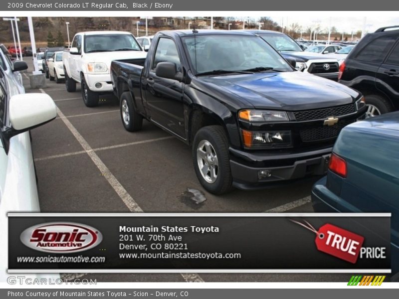 Black / Ebony 2009 Chevrolet Colorado LT Regular Cab