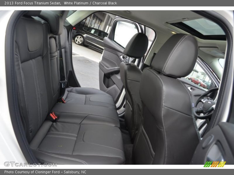 White Platinum / Charcoal Black 2013 Ford Focus Titanium Sedan