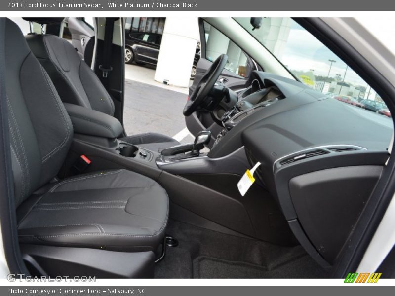 White Platinum / Charcoal Black 2013 Ford Focus Titanium Sedan