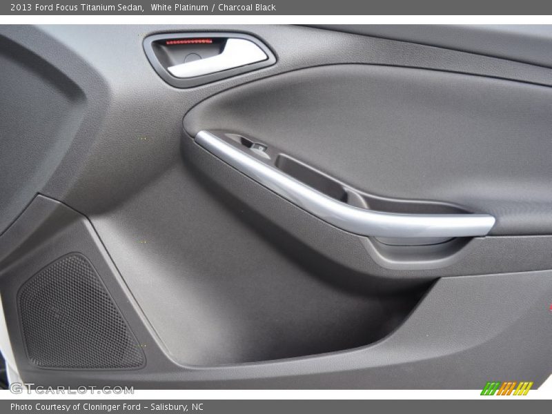 White Platinum / Charcoal Black 2013 Ford Focus Titanium Sedan