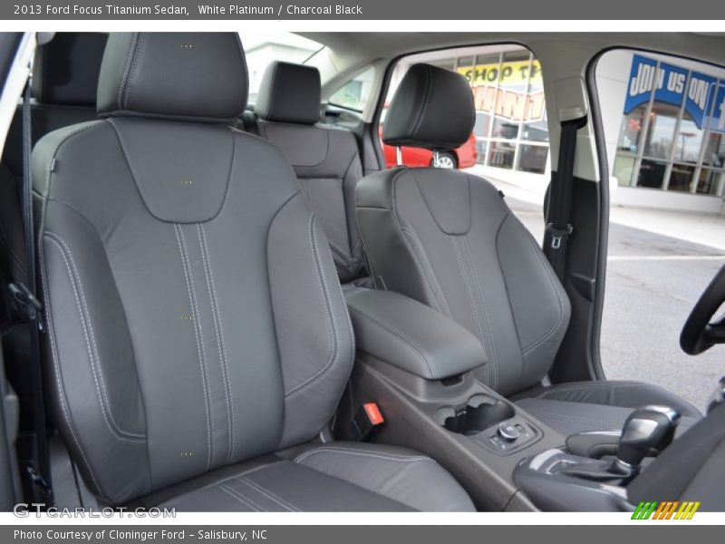 White Platinum / Charcoal Black 2013 Ford Focus Titanium Sedan