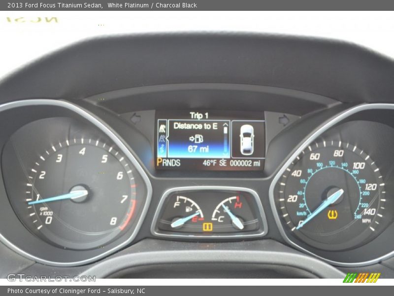 White Platinum / Charcoal Black 2013 Ford Focus Titanium Sedan