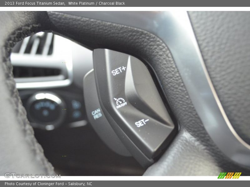 White Platinum / Charcoal Black 2013 Ford Focus Titanium Sedan