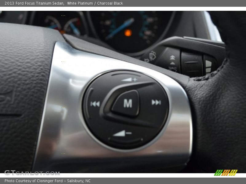 White Platinum / Charcoal Black 2013 Ford Focus Titanium Sedan