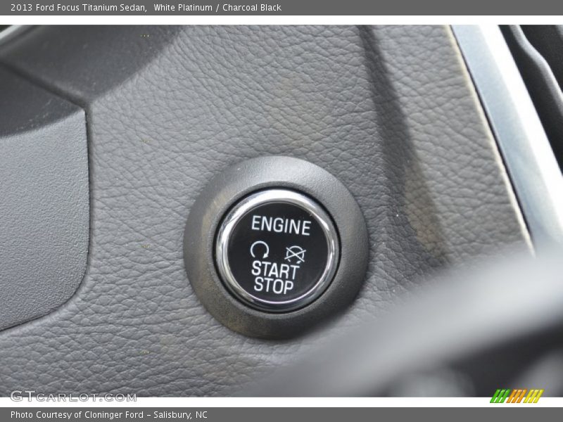 White Platinum / Charcoal Black 2013 Ford Focus Titanium Sedan