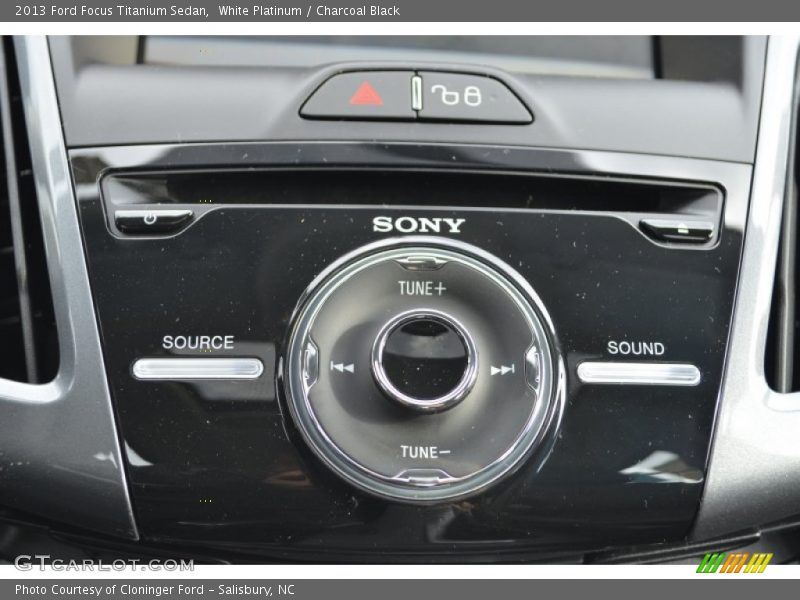 White Platinum / Charcoal Black 2013 Ford Focus Titanium Sedan