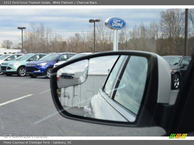 White Platinum / Charcoal Black 2013 Ford Focus Titanium Sedan