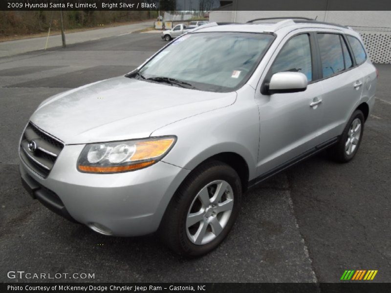 Bright Silver / Black 2009 Hyundai Santa Fe Limited