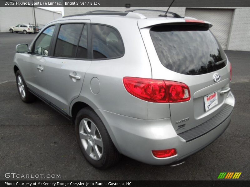 Bright Silver / Black 2009 Hyundai Santa Fe Limited