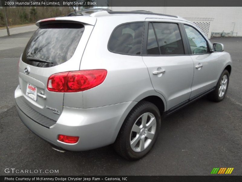 Bright Silver / Black 2009 Hyundai Santa Fe Limited