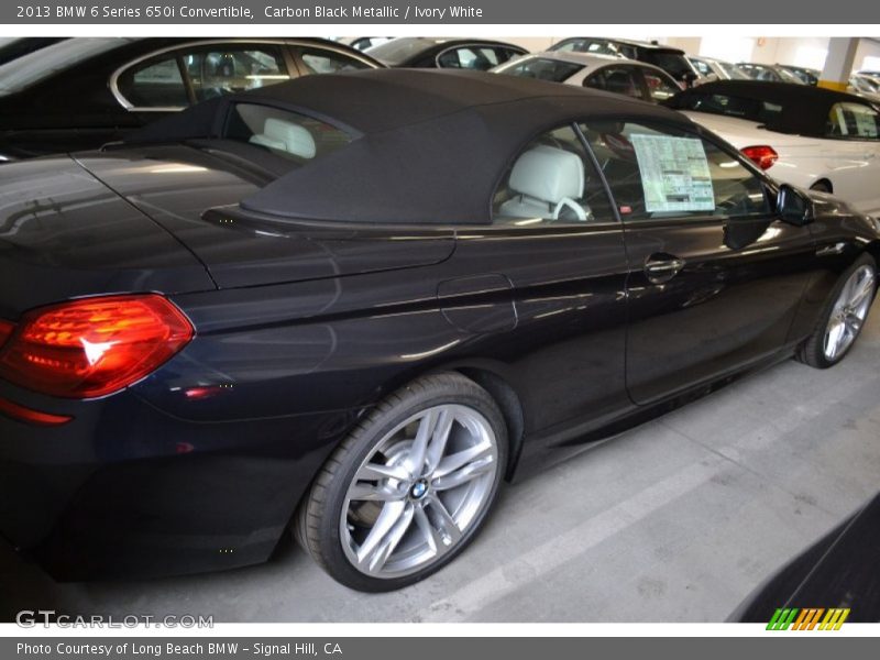 Carbon Black Metallic / Ivory White 2013 BMW 6 Series 650i Convertible