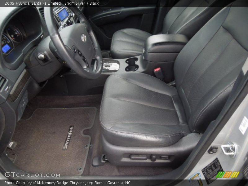 Bright Silver / Black 2009 Hyundai Santa Fe Limited