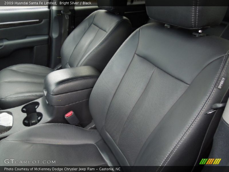 Bright Silver / Black 2009 Hyundai Santa Fe Limited