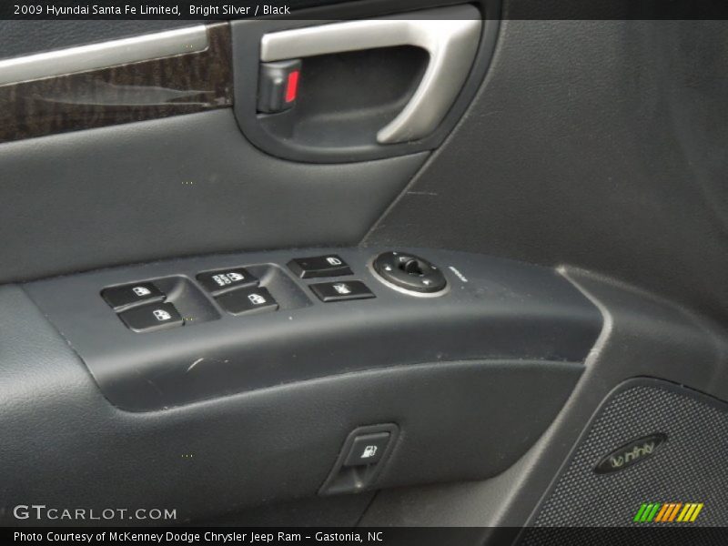 Bright Silver / Black 2009 Hyundai Santa Fe Limited