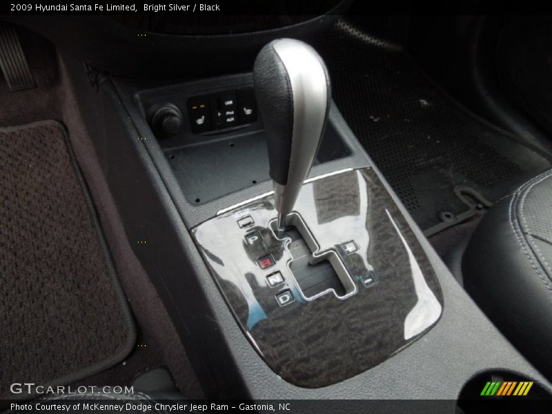 Bright Silver / Black 2009 Hyundai Santa Fe Limited