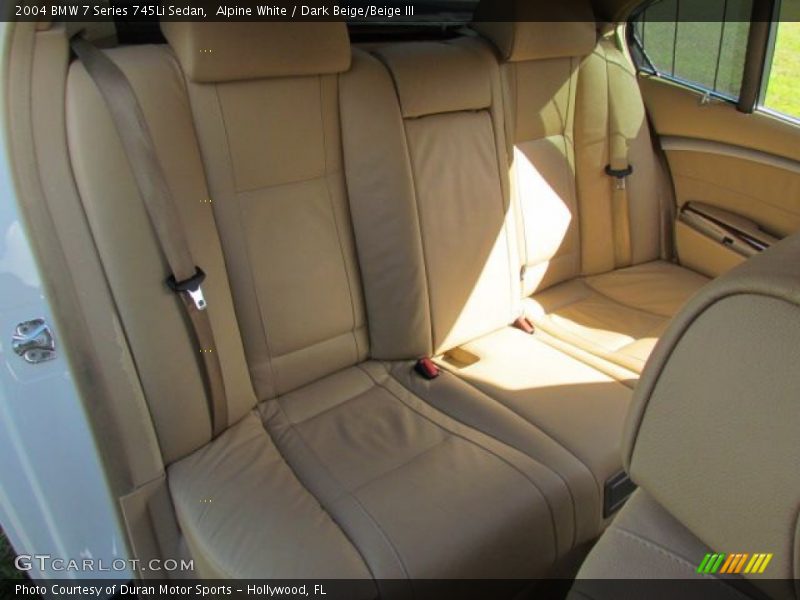 Rear Seat of 2004 7 Series 745Li Sedan