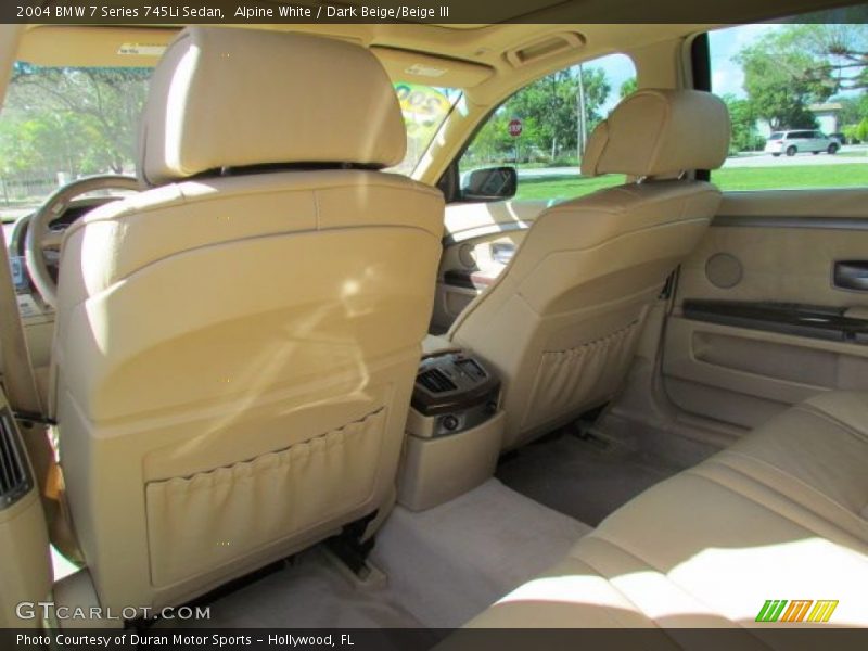 Rear Seat of 2004 7 Series 745Li Sedan