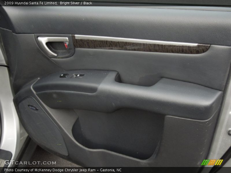 Bright Silver / Black 2009 Hyundai Santa Fe Limited