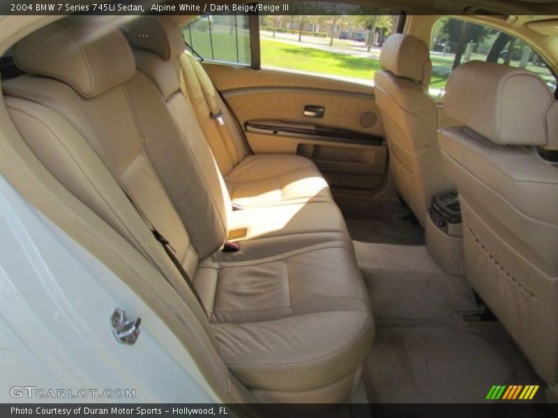 Rear Seat of 2004 7 Series 745Li Sedan
