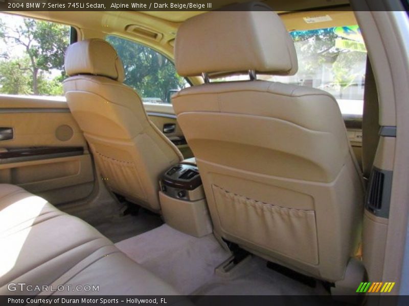 Alpine White / Dark Beige/Beige III 2004 BMW 7 Series 745Li Sedan