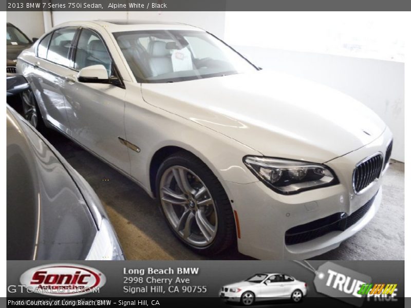 Alpine White / Black 2013 BMW 7 Series 750i Sedan