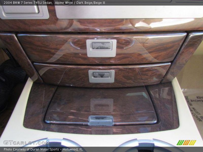 Alpine White / Dark Beige/Beige III 2004 BMW 7 Series 745Li Sedan