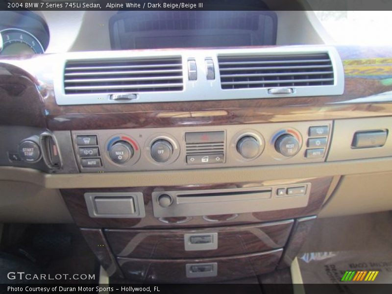 Alpine White / Dark Beige/Beige III 2004 BMW 7 Series 745Li Sedan