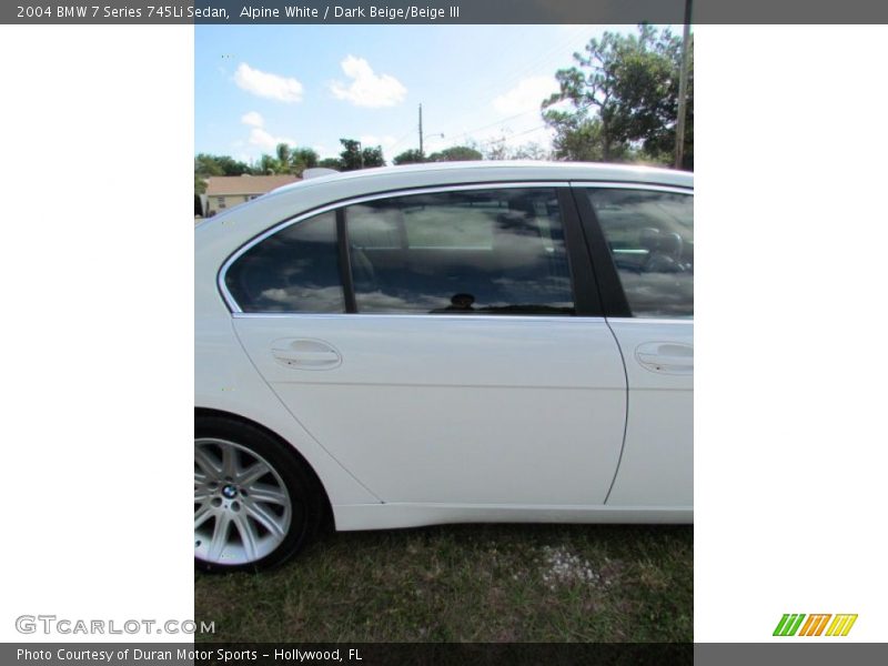 Alpine White / Dark Beige/Beige III 2004 BMW 7 Series 745Li Sedan
