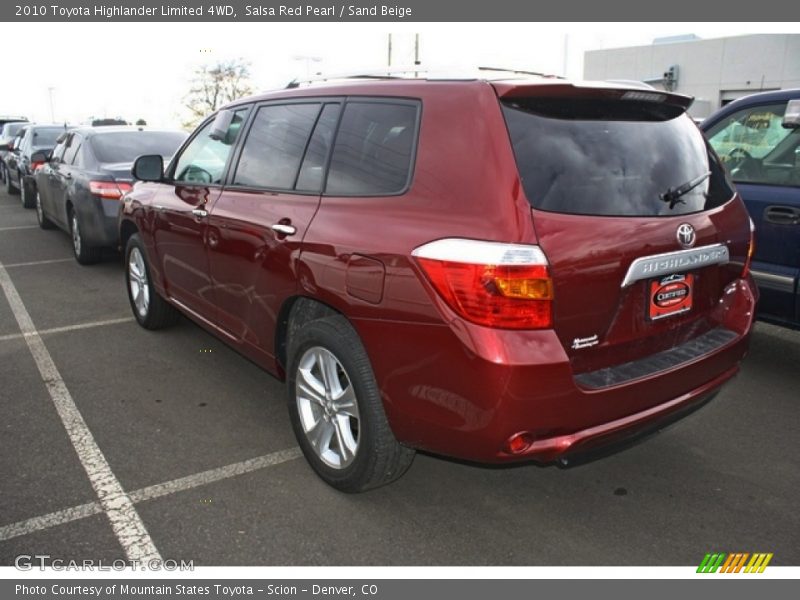 Salsa Red Pearl / Sand Beige 2010 Toyota Highlander Limited 4WD