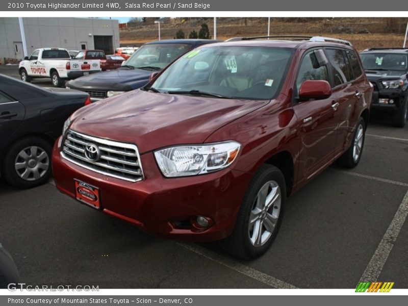 Salsa Red Pearl / Sand Beige 2010 Toyota Highlander Limited 4WD