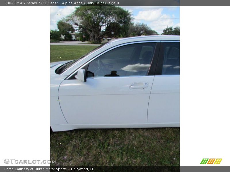 Alpine White / Dark Beige/Beige III 2004 BMW 7 Series 745Li Sedan