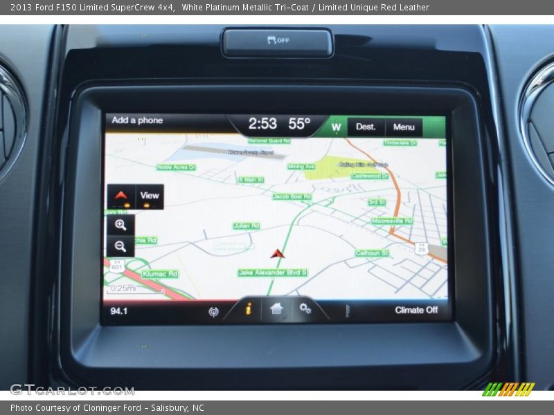 Navigation of 2013 F150 Limited SuperCrew 4x4