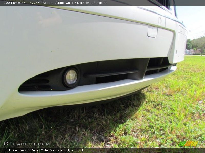 Alpine White / Dark Beige/Beige III 2004 BMW 7 Series 745Li Sedan