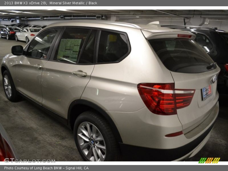 Mineral Silver Metallic / Black 2013 BMW X3 xDrive 28i