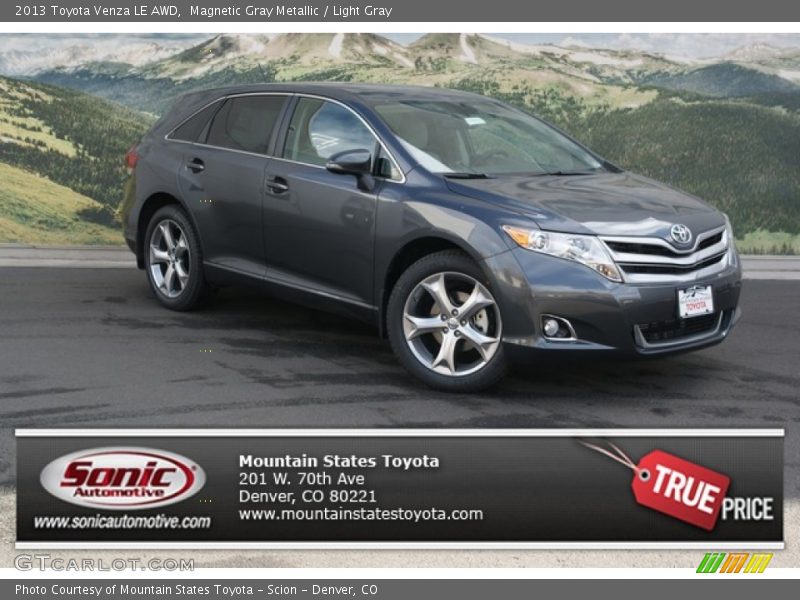Magnetic Gray Metallic / Light Gray 2013 Toyota Venza LE AWD