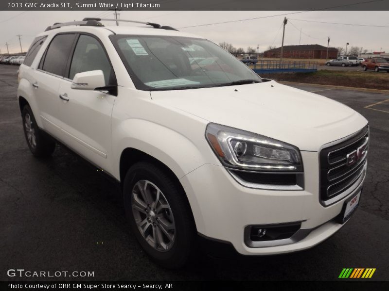 Summit White / Light Titanium 2013 GMC Acadia SLT