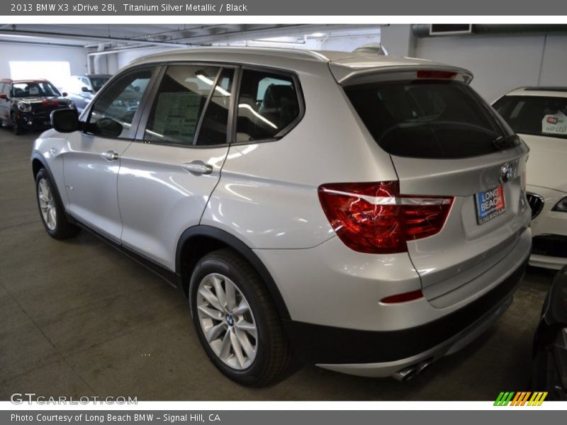 Titanium Silver Metallic / Black 2013 BMW X3 xDrive 28i